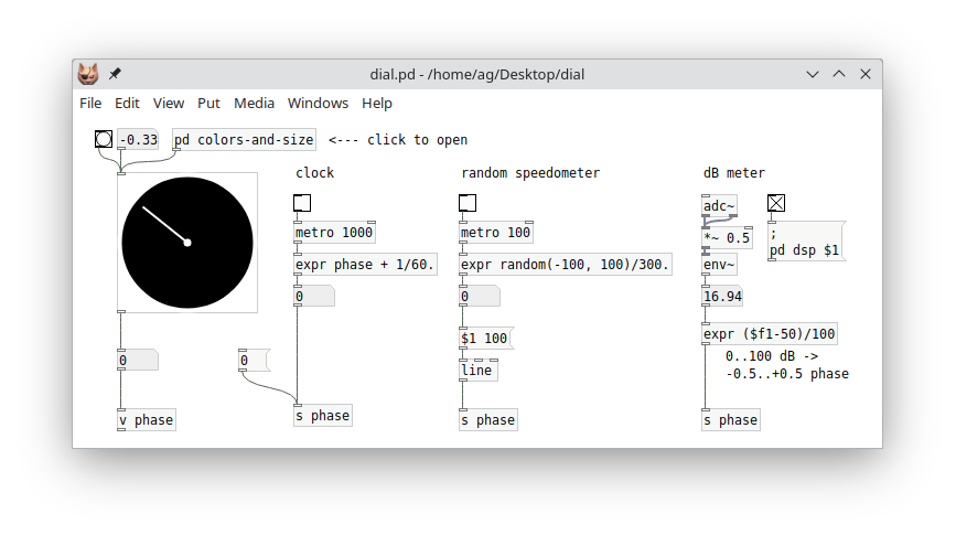 Extended dial example